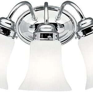 3 Light Bath Fi Ture With Transitional Inspirations 8.75 Inches Tall By 18 Inches Wide-Chrome Finish Transitional Wall Mt Bath 3 Arm 147-Bel-554263