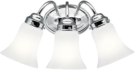 3 Light Bath Fi Ture With Transitional Inspirations 8.75 Inches Tall By 18 Inches Wide-Chrome Finish Transitional Wall Mt Bath 3 Arm 147-Bel-554263
