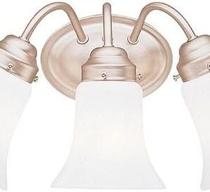 3 Light Bath Fi Ture With Transitional Inspirations 8.75 Inches Tall By 18 Inches Wide-Brushed Nickel Finish Transitional Wall Mt Bath 3 Arm 147-Bel-554262