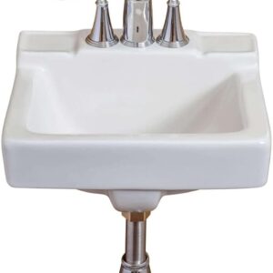 Fine Fixtures Small Wall Mount Bathroom Sink 14"x12" White