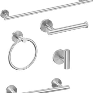 USHOWER 18 Bathroom Hardware Set And 12 Towel Bar Combo Set, Polished Chrome