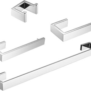 Adrinfly Bathroom Hardware Set, 4-Pieces Bathroom Towel Rack Bathroom Accessories Set