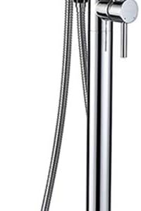 Floor Mounted Bathroom Tub Shower Faucets Free Standing Chrome 360C Rotation Spout Dual Mode Bathtub Shower Mixer Taps With Hand Sprayer