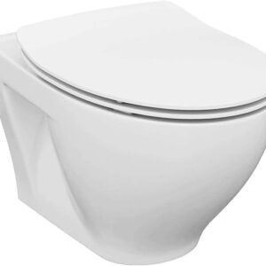 Vogue In-Wall Toilet Combo Set – 20″ Toilet Bowl With Soft-Close Seat, Tank And Carrier System, Push Buttons Included.