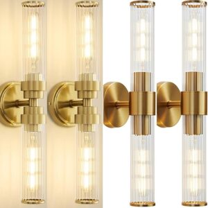 Gold Bathroom Light Fixtures 2 Pack