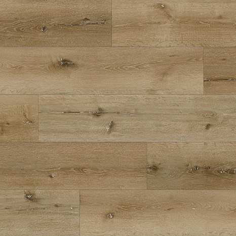 48" X 7" SPC Click-Lock Floor Tiles For DIY Installation (24 Sq. Ft), Interlocking Luxury Vinyl Flooring Tiles For Kitchen, Wood-Look Planks, Waterproof, Scratch Resistant(Rainer, Sample)