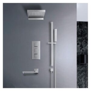 Thermostatic Bathroom Shower Faucet In Wall Gold Bath and Shower Faucet Set Black Thermostatic Mixer Bath and Rainfall Shower