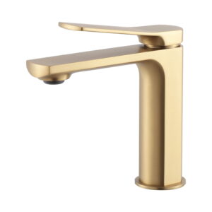 Ultra Modern Bathroom Faucet in Brushed Gold