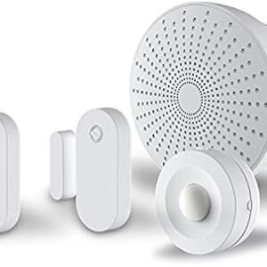 Smart Home Automation Hub Monitoring Smart Devices- 4 Piece DIY Smart Home Starter Kit-24/7 Monitoring System- No Contracts Free For Home Burglar Alerts Gh Eco4life App,SH-KIT4A