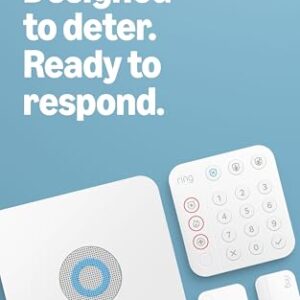 Ring Alarm 5-Piece Kit Newest Model, Wireless Smart Home Or Business Security System, Expandable, Easy Setup, Mobile App Control, 24/7 Professional Monitoring, Alexa Compatible