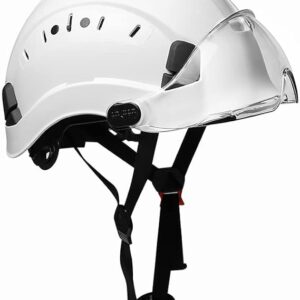 SMASYS Safety Hard Hat ABS Helmet Adjustable With Visor 6-Point Suspension Perfect For Construction And Climbing