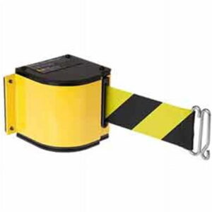 50-3016M-YL-18-SF Quick Mount Safety Barricade – Yellow – 18 ft. Belt Extension – Durable Steel Construction