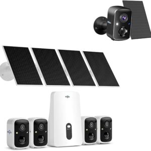 Hiseeu 1pc Base-Station+4pcs C90 White+1pc C90 Black