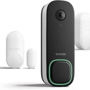 Ecobee Security Bundle Pack Smart Doorbell Camera Wired + SmartSensor For Doors And Windows 2-Pack