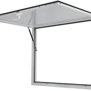 Concession Window 36 X 36 Inch For Food Truck, Concession Stand Serving Window Door With Double-Point Fork Lock, Concession Awning Door Up To 85 Degrees For Food Trucks, Glass Not Included