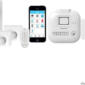 SKYLINK SK-250 Deluxe Connected Wireless Security Alarm And Home Automation System With Camera, Compatible With IOS, Android, Echo Alexa, Google Home And IFTTT And No Monthly Fees, White