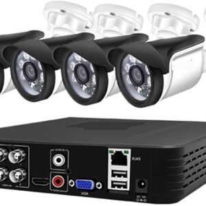 Smar Security Camera System 4CH 5M-N HD DVR Kit CCTV 4PCS 5MP AHD Camera Outdoor Home Security System Video Surveillance Set1080P AHD Camera Kit