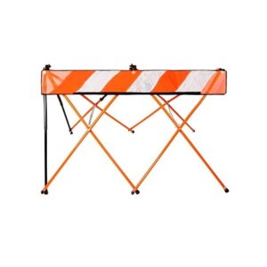 Safety Barriers, Portable Expandable Barricade 5 Ft Folding Traffic Barricade Parking Barrier Folding Security Gate Scissor Gate Traffic Cones Alternative High Vis Yellow