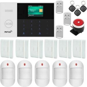 WiFi IP GSM Tuya Wireless Intelligent Home Office Security Alarm Burglar Anti-Theft System,RFID Access,Auto Dialer,Easy Install