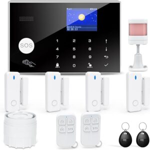 Home Security System, Wireless WiFi Tuya Smart Home Alarm System, No Monthly Fee, For Kids And Pet Safety, Compatible With Alexa And Google, For Apartment House Office, Villa(11 Pieces)