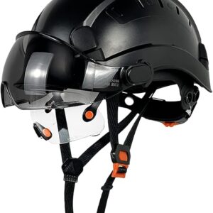 Hard Hats For Construction Safety Helmet With Visor 6-Point Adjustable Suspension ANSI Z89.1 Type I Class C Hardhats, Cascos De Construccion