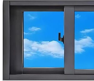 Basement Window, Basement Replacement Window, Aluminum Sliding Window With Screen And Tempered Glass, Ventilation Window For Sheds Chicken Coops 27x19in / 69x48cm, Black