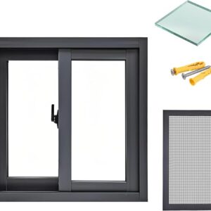 Basement Window, Shed Windows With Screen Windows, Aluminum, Sliding Window For Houses Shed Bathroom Garage(WxH 27×19″/69x48cm)