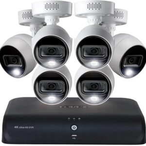 Lorex 4K 8-Channel 2TB Wired DVR System with Active Deterrence Bullet Cameras