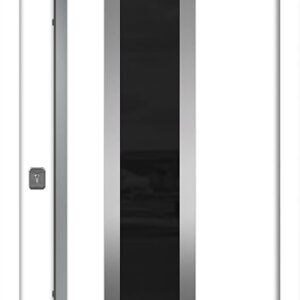 INOX Exterior Steel Wood Doors, 5 Models, Custom Finishes (Right-Hand In-Swing, White)