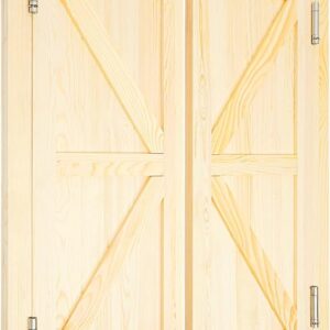 Revolving Doors, Salon Cafe Doors, Self-Closing Swinging Barn Doors, Bar Porch Entrance Counter Indoor Swinging Doors-Wood Color
