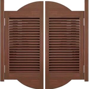Swinging Doors Cafe Doors,Partition Door,Indoor Premade Louvered Saloon Swing Door,Partition Library Bar Entrance Auto Close Fence Half Waist Gate,for Bar Kitchen  Size W75xH70cm29.52×27.55in