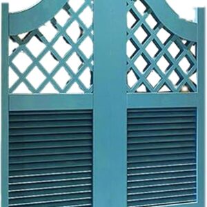 Interior Swing Solid Wood Door, Cafe Swinging Doors, Parlor Butler Door, Half Waist Door, Include Hinges, Self Closing, For Bar Kitchen Terrace Emporium