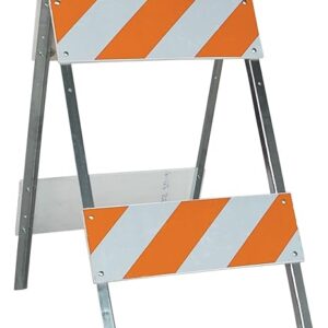 Jackson Safety 17622 Type 2 Wood/Steel Engineer Grade Barricade, 24″ Length X 6″ Width X 8″ Height