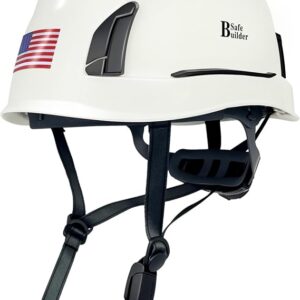 SAFEBUILDER ANSI & CSA Type II Hard Hats Construction Safety Helmet Class E G C,LT Top And Sides Round Protection Ratchet Y-Type Chin Strap With Magnetic Buckle
