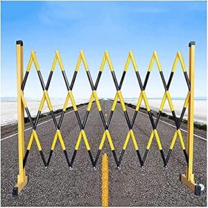 Parking Barrier Expandable Safety Barricades, Mobile Barrier, Sturdy Frp Tube Shock Proof Electrical Insulation Crowd Control Barriers Guard With Casters, For Highw