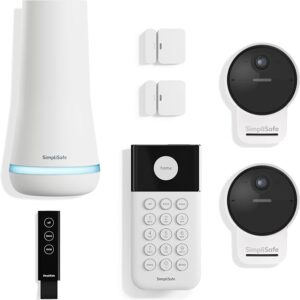 SimpliSafe 7 Piece Wireless Outdoor Camera Home Security System – Optional 24/7 Professional Monitoring – No Contract – Compatible With Alexa And Google Assistant