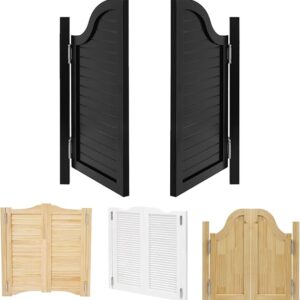 Swinging Cafe Door, Solid Wood Saloon Door, Interior Half Doors For House With Hinges, Two-Way Open Swing Doors, Auto Close Porch Door For Stairs Bar Western Entrance