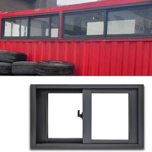 Mobile Home Replacement Windows, Sliding Windows With Lock And Screen, Custom Size Horizontal Sliding Shed Windows Panel, For Home Windows & Basement Window(Size:36x23in / 91x58cm (WxH),Color:Black)