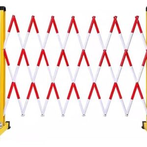 Industrial Expandable Metal Barricade, Electric Construction Safety Guardrail Glass Fiber Reinforced Plastic Insulation Mobile Telescopic Fence Road Warning Isolation(Red,120x400cm)