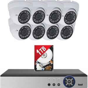 Evertech 16 Channel Security Camera System 1TB Storage For Continuious Recording 1080p HD Cameras Easy Mobile Monitoring Motion Alert