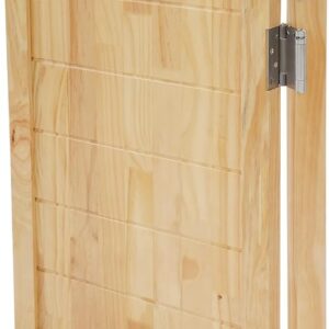 Partition Door, 180 Cafe Saloon Doors Swinging Single Kitchen Wood Hallway Dutch Door Swingly Doorway Storefront With Rebound Hinges 23.62 X 35.43 Inch (L*H) Wood Color