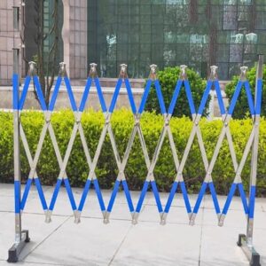 Mobile Car Park Traffic Barriers,Expandable Barricade Retractable Security Gate,Folding Portable,Mobile Safety Barrier Gate,Garages Schools Malls Farmland Obstacle Guardrail,Traffic Fence(1.2 * 3M)