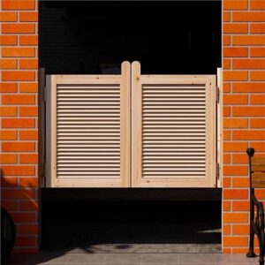 Swinging Door,Swinging Cafe Doors, Half Waist Saloon Swing Door Cafe Swinging Doors No Paint Emporium Counter Louvered Butler