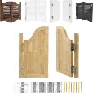 Interior Swinging Cafe Doors, Solid Wood Half Doors With Hinges Width 30in-75in, Double Auto Close Porch Door For House/Doorways/Laundry Room/Hallway