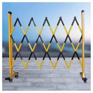 Telescopic Traffic Guardrail,Movable Safety Isolation Guardrail With Casters,Portable Guardrail For Outdoor Roads,for Transportation Schools WarehousesL100cm/3.2ft