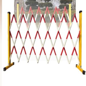 Expandable Mobile Guardrail With Casters, Retractable Safety Fence For Garage And Driveway, Scissor Gate – 120CM High, 800CM Long (26.2ft) – Ideal For Road Construction