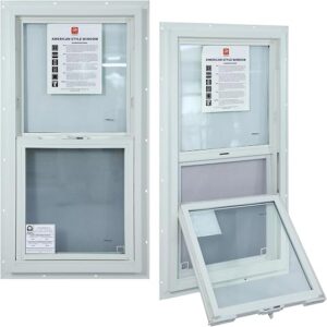 2 Pack 36″ X 60″ Vinyl Single Hung Sliding Window White Mobile Home Windows | Household Window With Double-Pane Insulated Tempered Glass Energy-Efficient For House, Apartment, Shed, Mobile Home, Office