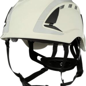 3M SecureFit Safety Helmet With 6 Point Suspension System And Chin Strap, For Construction And Heavy Infrastructure And Working At Height