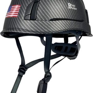 SAFEBUILDER ANSI & CSA Type II Hard Hats Construction Safety Helmet Class E G C,LT Top And Sides Round Protection Ratchet Y-Type Chin Strap With Magnetic Buckle