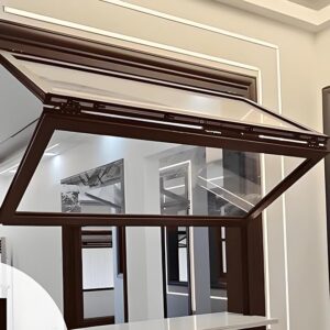 Custom Made Aluminum Sliding Window For Business Kitchen, Folding Vertical Double Hung Design With Reinforced Glass For Dining Car, Cafe, Snack Bar UseWxH 13.7×37.4in/35x95cm